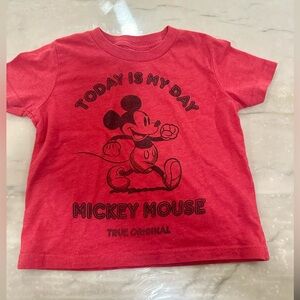 Mickey Mouse shirt size 2T red black